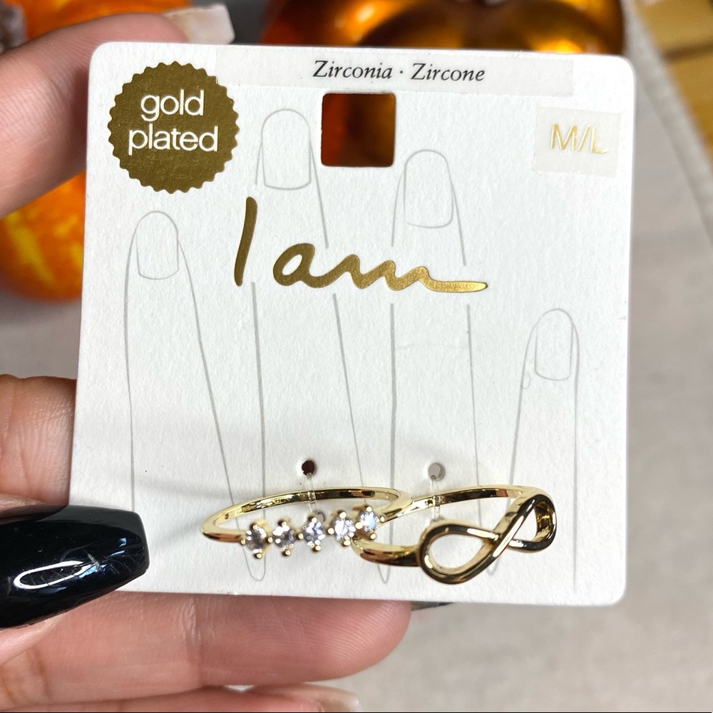 I Am Gold Plated Zirconia Rings